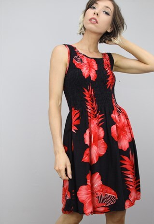VINTAGE 90S PATTERNED SUMMER DRESS