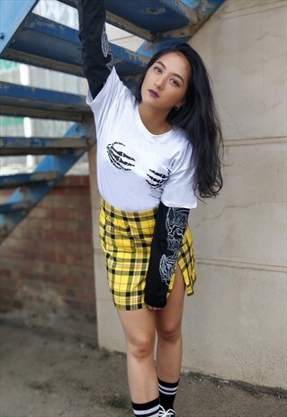 SKELETON GRAPHIC GRUNGE T-SHIRT