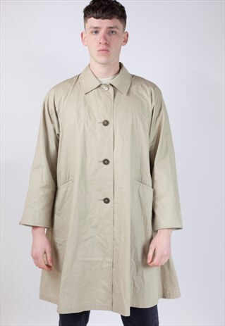 VINTAGE BEIGE LONG TRENCH COAT