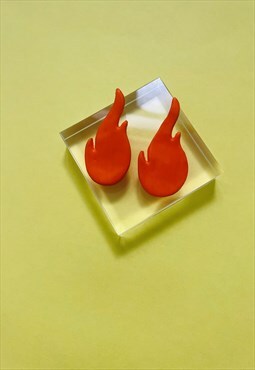 Laoxa ltd flames orange earrings 