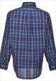 VINTAGE IZOD CHECKED SHIRT - L