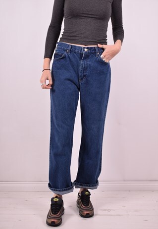 LEE WOMENS VINTAGE JEANS W34 L30 BLUE 90'S