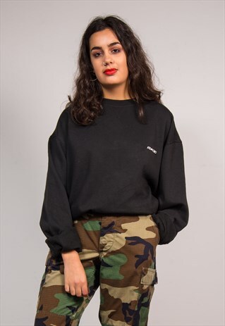 90'S VINTAGE REEBOK BLACK SWEATSHIRT SWEATER JUMPER