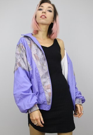VINTAGE 80S/90S OVERSIZED COLOURFUL SHELL WINDBREAKER JACKET