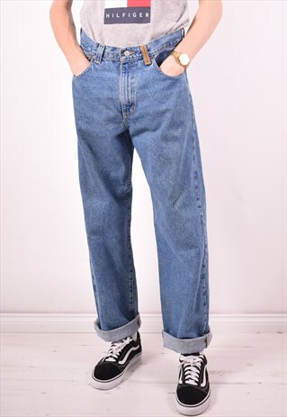 DKNY MENS VINTAGE JEANS W32 L33 BLUE 90S