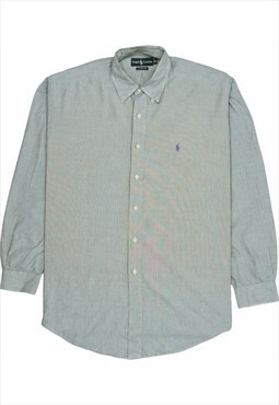 Vintage 90's Ralph Lauren Shirt Plain Long Sleeve Button Up