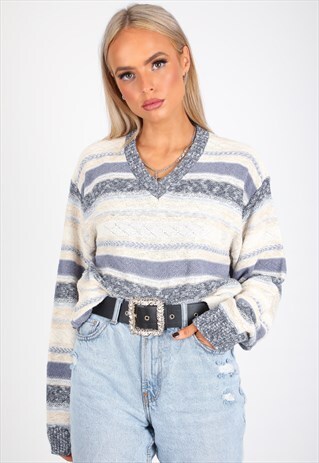 VINTAGE STRIPED KNITWEAR JUMPER K176