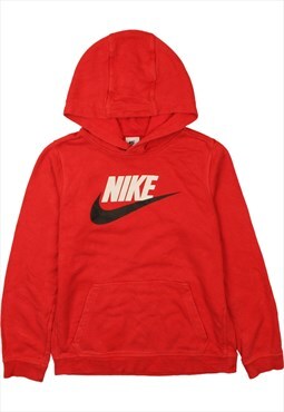 Vintage 90's Nike Hoodie Center Middle Swoosh Pullover Red