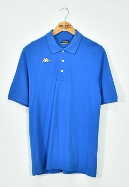 Vintage Kappa Polo Shirt Blue Medium