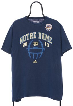 Adidas Notre Dame Graphic Sports Navy TShirt Womens
