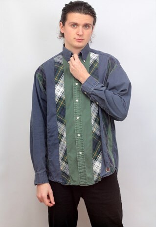1990'S VINTAGE TARTAN TOMMY HILFIGER SHIRT IN MULTICOLOUR