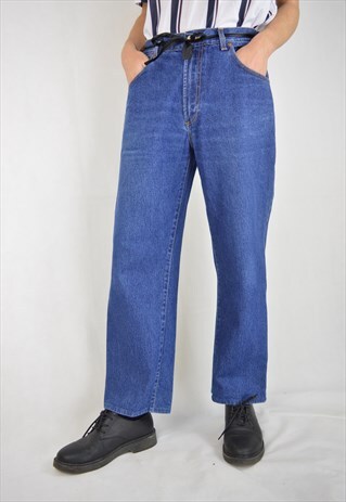 VINTAGE DENIM BLUE REGULAR TROUSERS