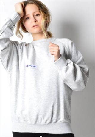 VINTAGE 90S CHAMPION SPORTS GREY SWEATSHIRT
