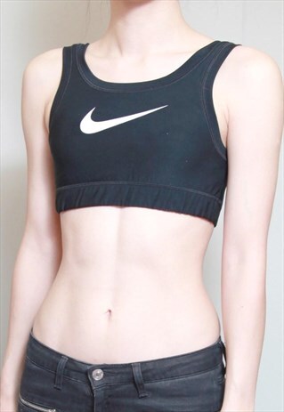 VINTAGE 1990'S BLACK AND WHITE NIKE CROP TOP
