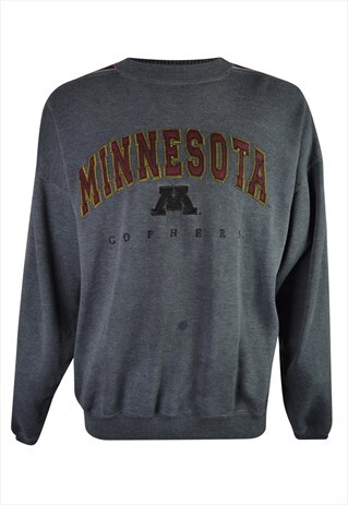 90S GREY AND RED SWEATSHIRT WITH MINNESOTA GOPHERS LOGO