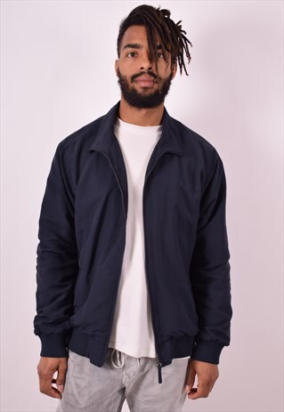 CHAMPION MENS VINTAGE JACKET XL NAVY BLUE 90S