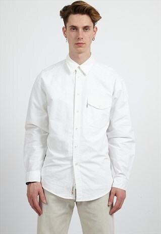 VINTAGE WHITE LEVI'S LONG SLEEVE SHIRT