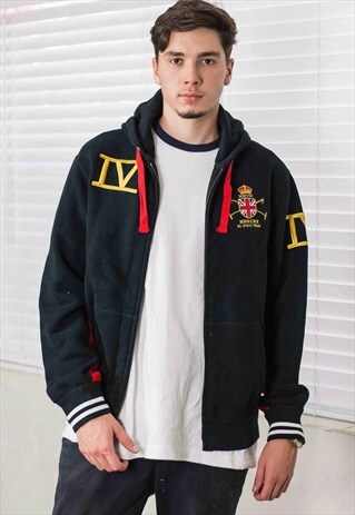 VINTAGE RALPH LAUREN HOODIE LOGO 90S L 40.7