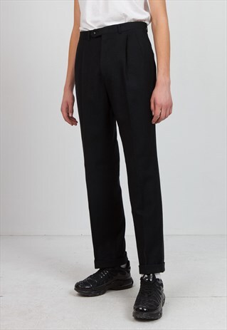 VINTAGE BLACK SAN REMO TROUSERS BOTTOMS