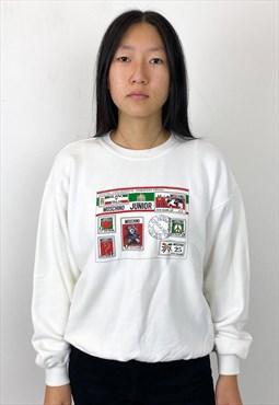 Vintage 90s graphic white sweatshirt 