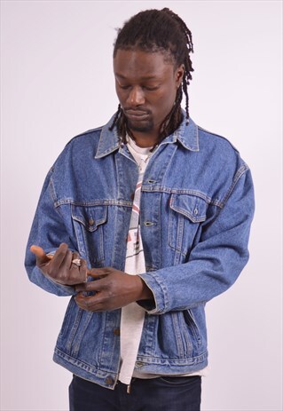 LEVI'S MENS VINTAGE DENIM JACKET XL BLUE 90S