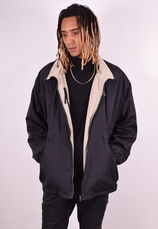 KAPPA MENS VINTAGE REVERSIBLE JACKET XL BLACK 90S