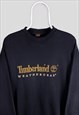 VINTAGE TIMBERLAND SPELL OUT EMBROIDERED BLACK SWEATSHIRT M