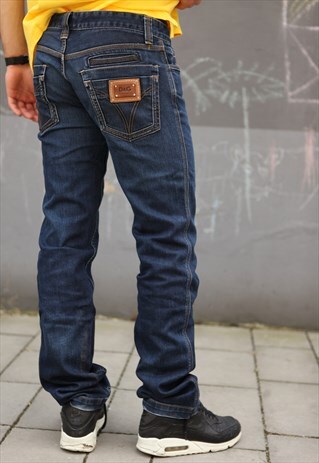 VINTAGE 90'S DOLCE GABBANA NAVY BLUE JEANS