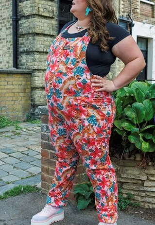 PINK TIGER LILLY STRETCH TWILL FESTIVAL DUNGAREES 