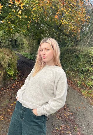Vintage Peter Storm Neutral Embroidered Fleece Sweatshirt