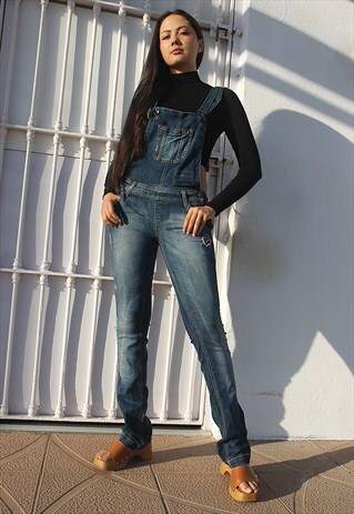 LONG DUNGAREES IN BLUE