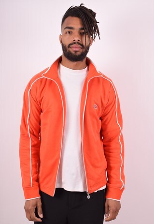 NIKE MENS VINTAGE TRACKSUIT TOP JACKET MEDIUM ORANGE 90S