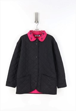 Vintage Fila Quilted Inner Fleece Jacket in Black - M