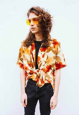 VINTAGE FLORAL PATTERNED SHIRT
