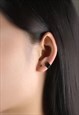 CLASSIC STERLING SILVER BLACK EARCUFF  UNISEX STYLE