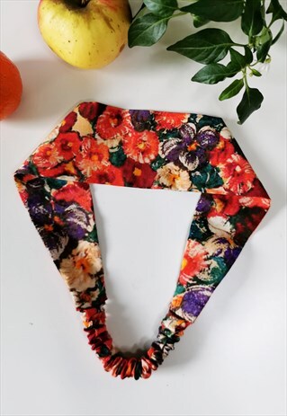 HANDMADE COLORFUL FLORAL HAIR SECURE HEADBAND