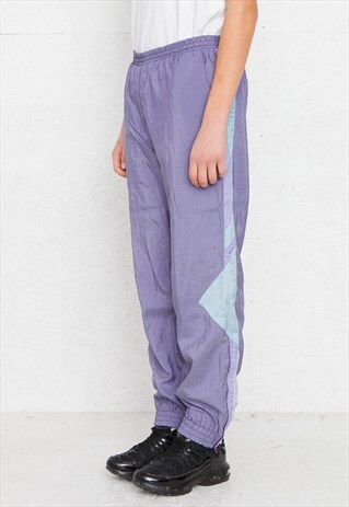 VINTAGE RETRO PURPLE KILLTEC TRACK BOTTOMS JOGGERS