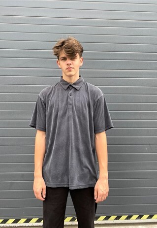 VINTAGE 90S GREY BLACK CHECKED SHIRT