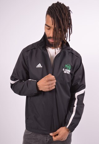 VINTAGE ADIDAS TRACKSUIT TOP JACKET BLACK