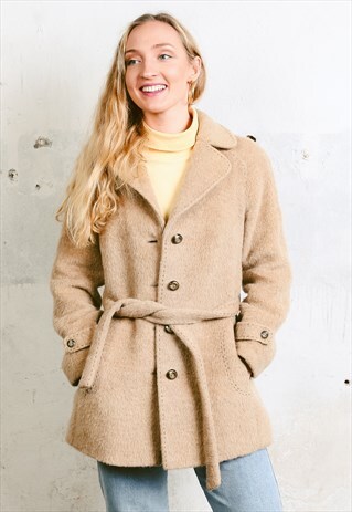 VINTAGE 80S BELTED WOOL JACKET