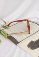 BEIGE AND BROWN SHELL CHUNKY ROUNDED SUNGLASSES