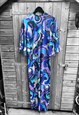 VINTAGE 60S 70S KALEIDOSCOPE BOHO MAXI DRESS 