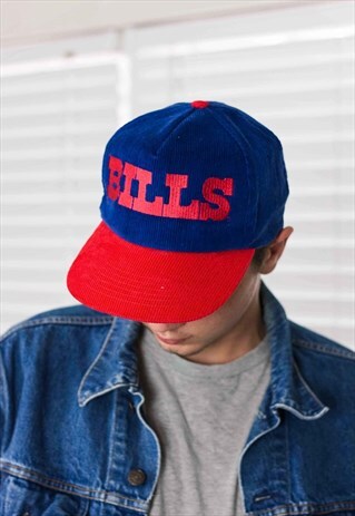 VINTAGE BILLS NFL FOOTBALLCORDUROY BASEBALL CAP LOGO 90S 3.1