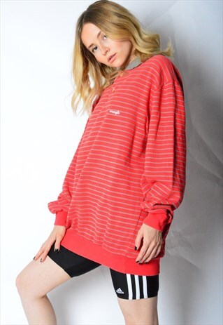 VINTAGE 90S RED STRIPED WRANGLER SWEATSHIRT