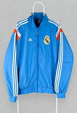 Vintage Real Madrid Adidas Track Top Jacket Blue Womens 18