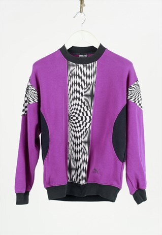 90S VINTAGE PUMA BLOCK PATTERN SWEATSHIRT