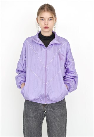 VINTAGE PURPLE LIGHTWEIGHT SHELL RETRO JACKET