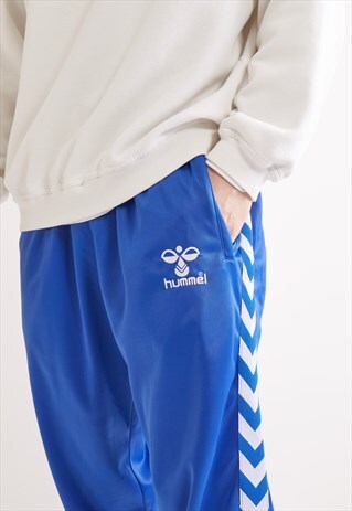 VINTAGE HUMMEL TRACKSUIT BOTTOMS BLUE