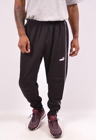 VINTAGE PUMA TRACKSUIT TROUSERS BLACK