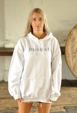 90'S WHITE REEBOK HOODIE